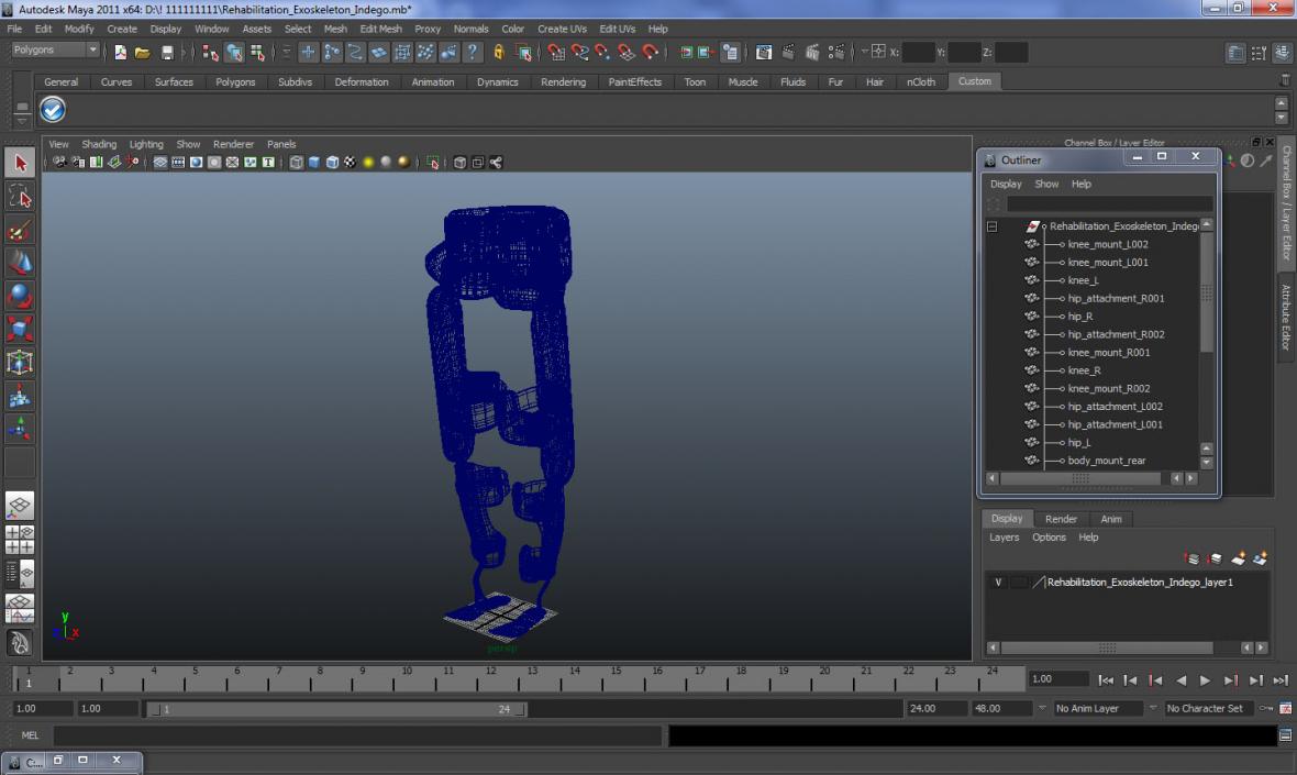 3D Rehabilitation Exoskeleton Indego model