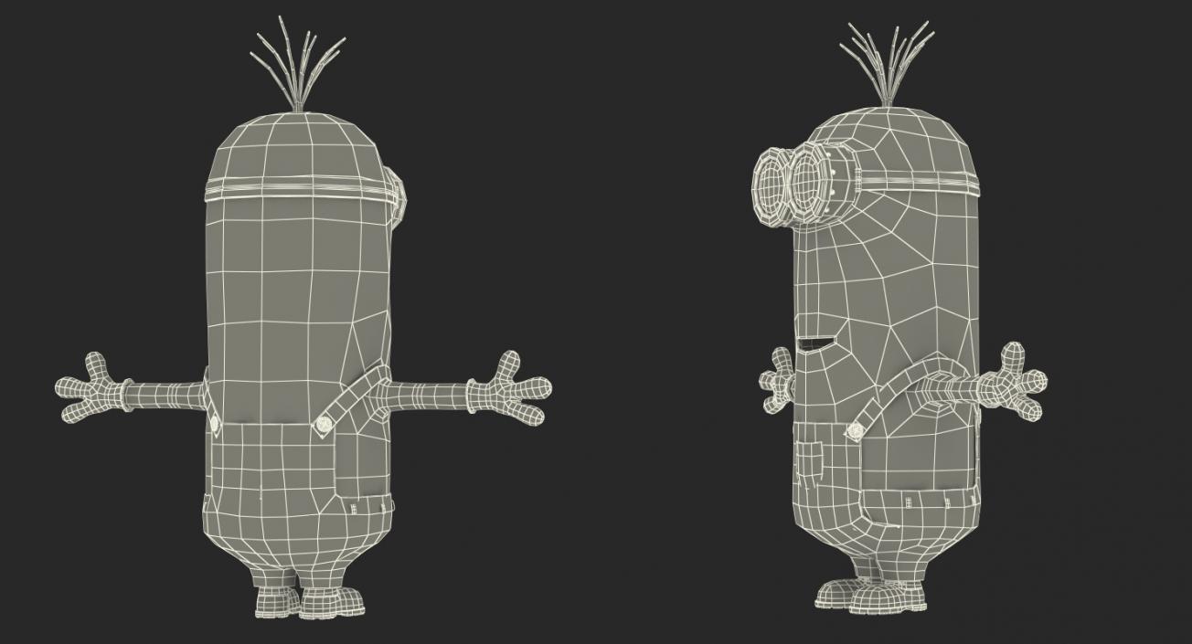 Tall Two Eyed Minion Rigged 3D