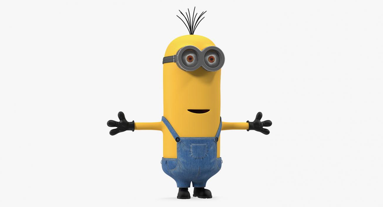 Tall Two Eyed Minion Rigged 3D