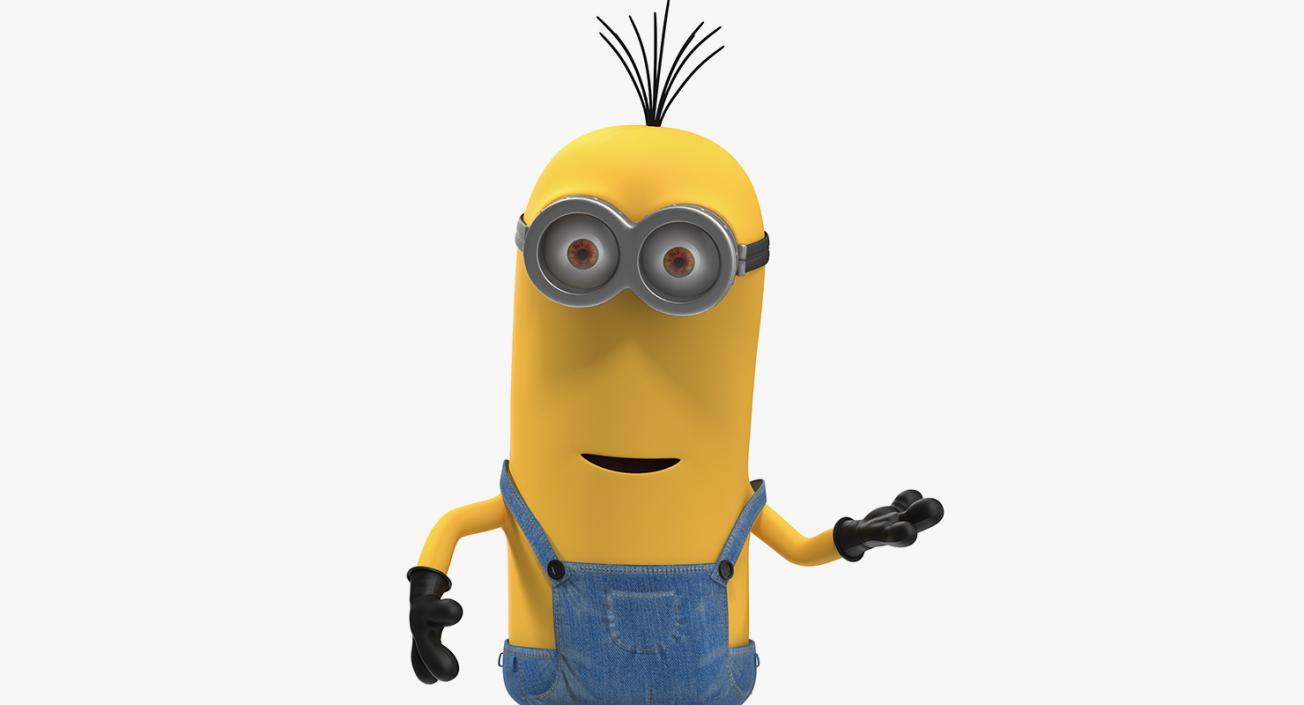 Tall Two Eyed Minion Rigged 3D