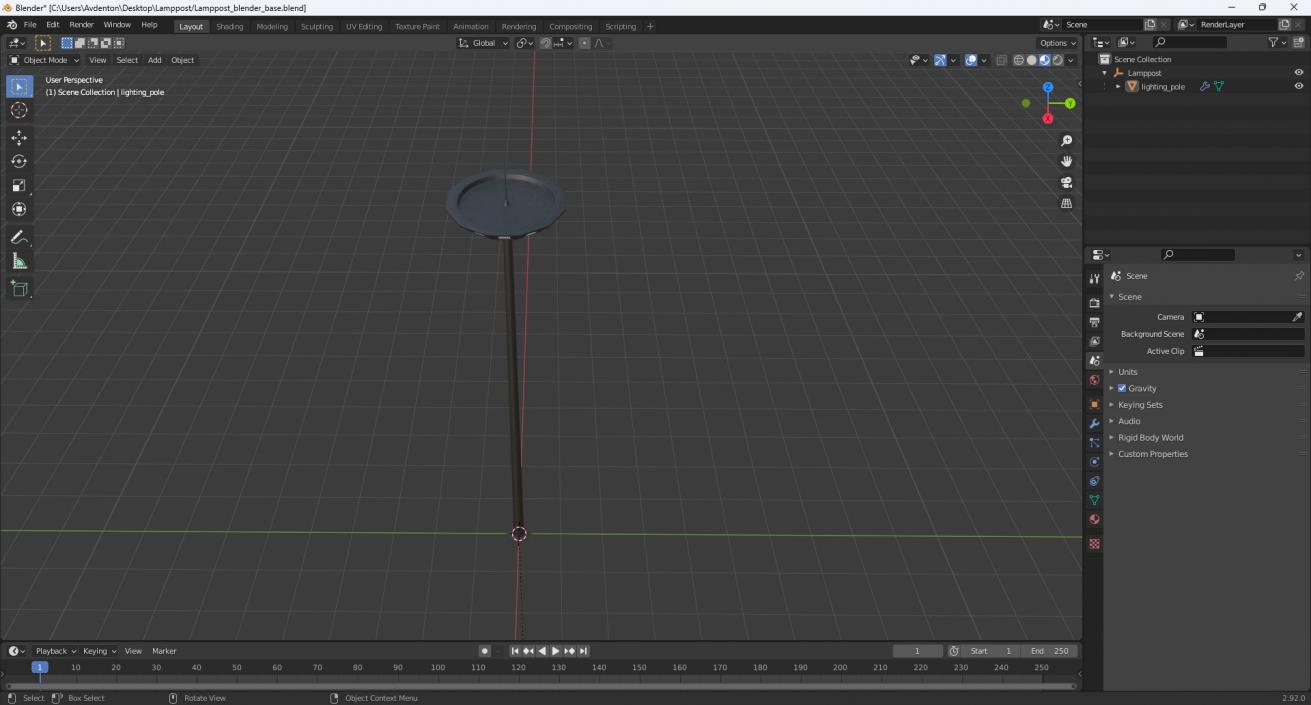 3D model Lamppost