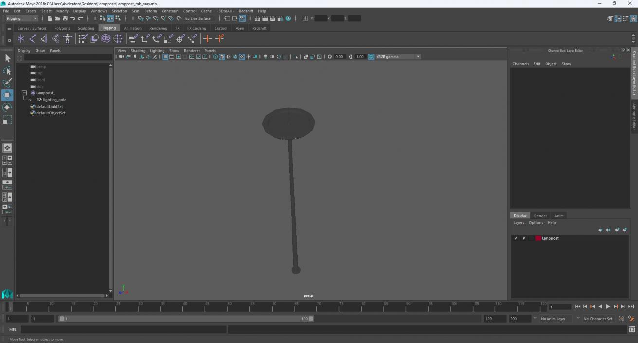 3D model Lamppost