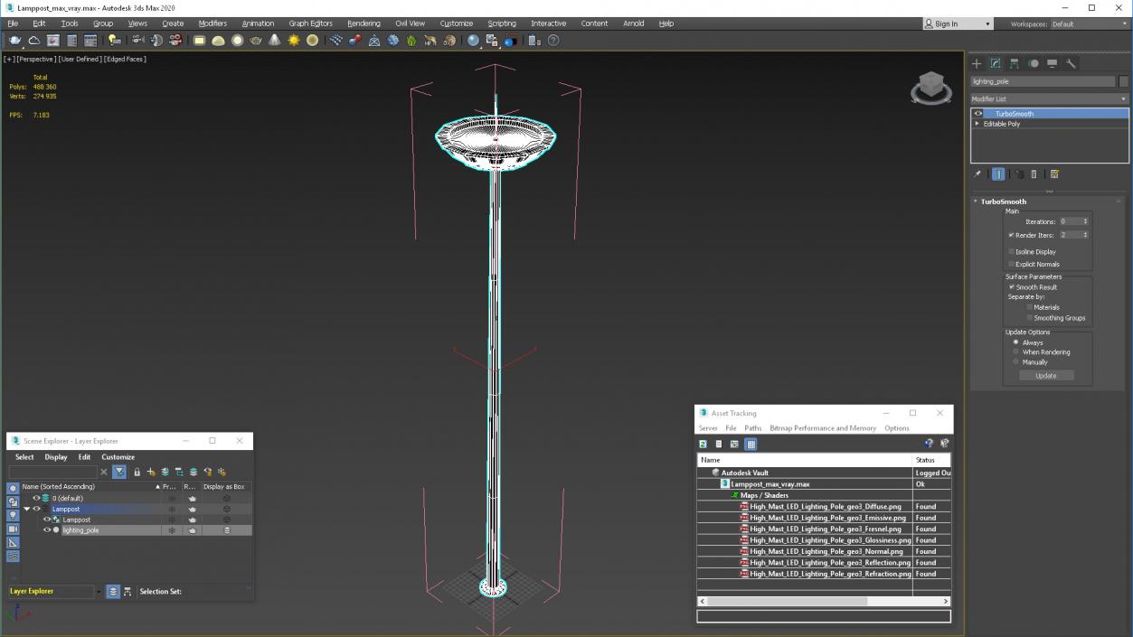 3D model Lamppost