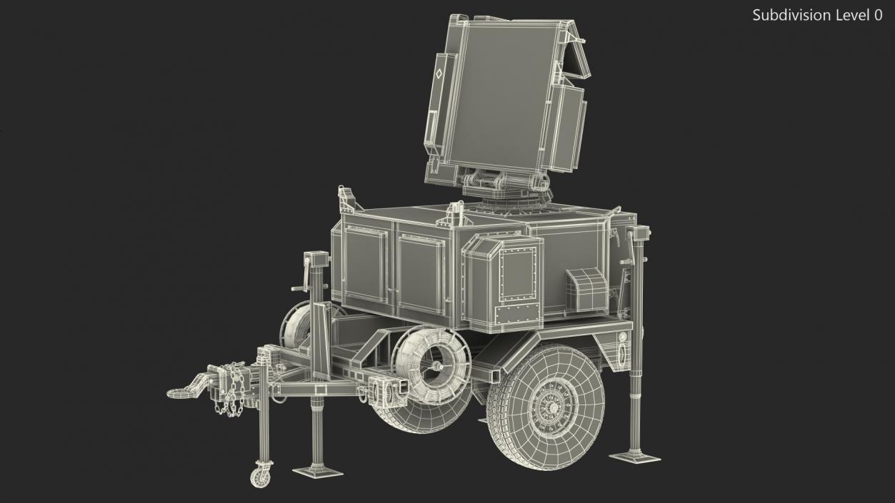 3D model MPQ-64 Sentinel Radar Green Camo(1)