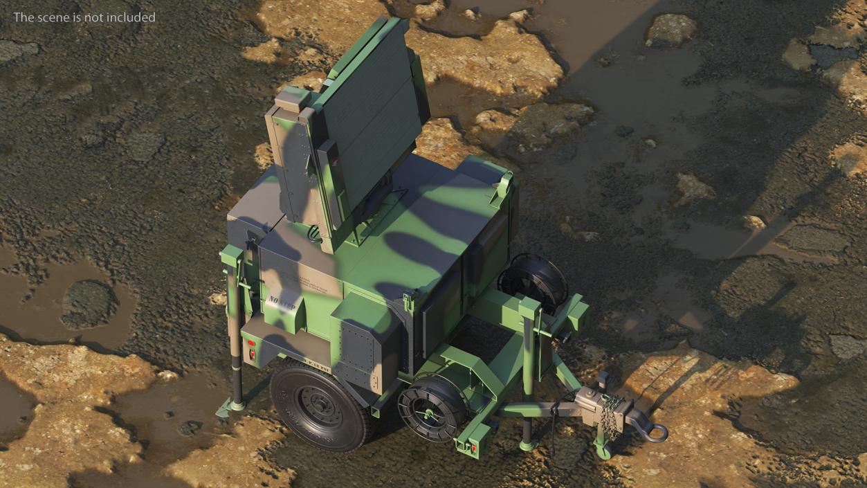 3D model MPQ-64 Sentinel Radar Green Camo(1)