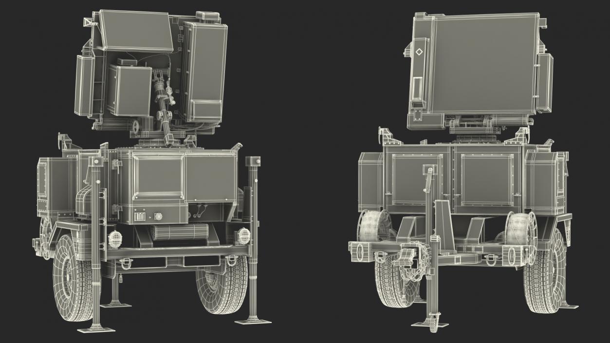 3D model MPQ-64 Sentinel Radar Green Camo(1)