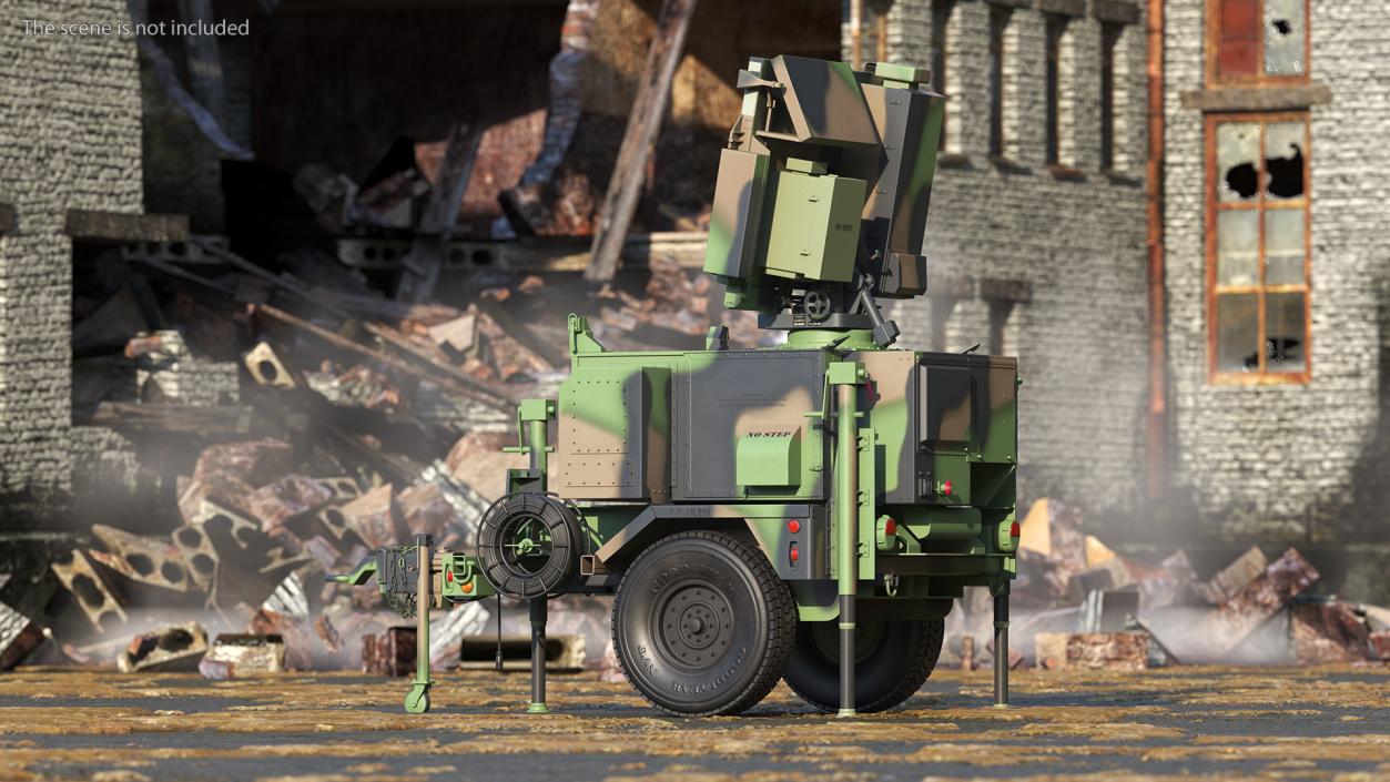 3D model MPQ-64 Sentinel Radar Green Camo(1)