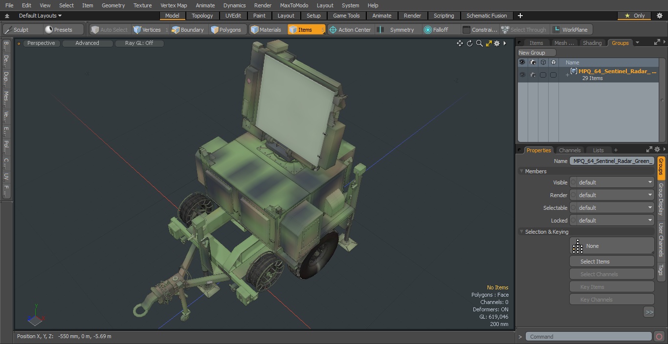 3D model MPQ-64 Sentinel Radar Green Camo(1)