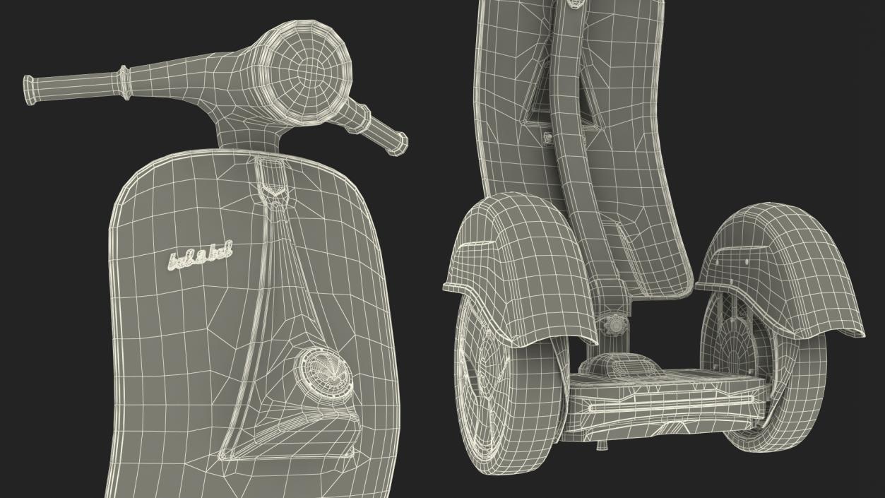 Vespa Z-Scooter Rigged 3D