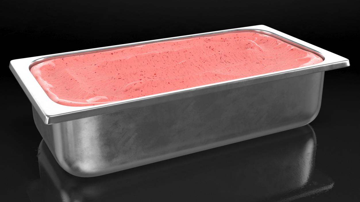 3D model Strawberry Ice Cream Tray