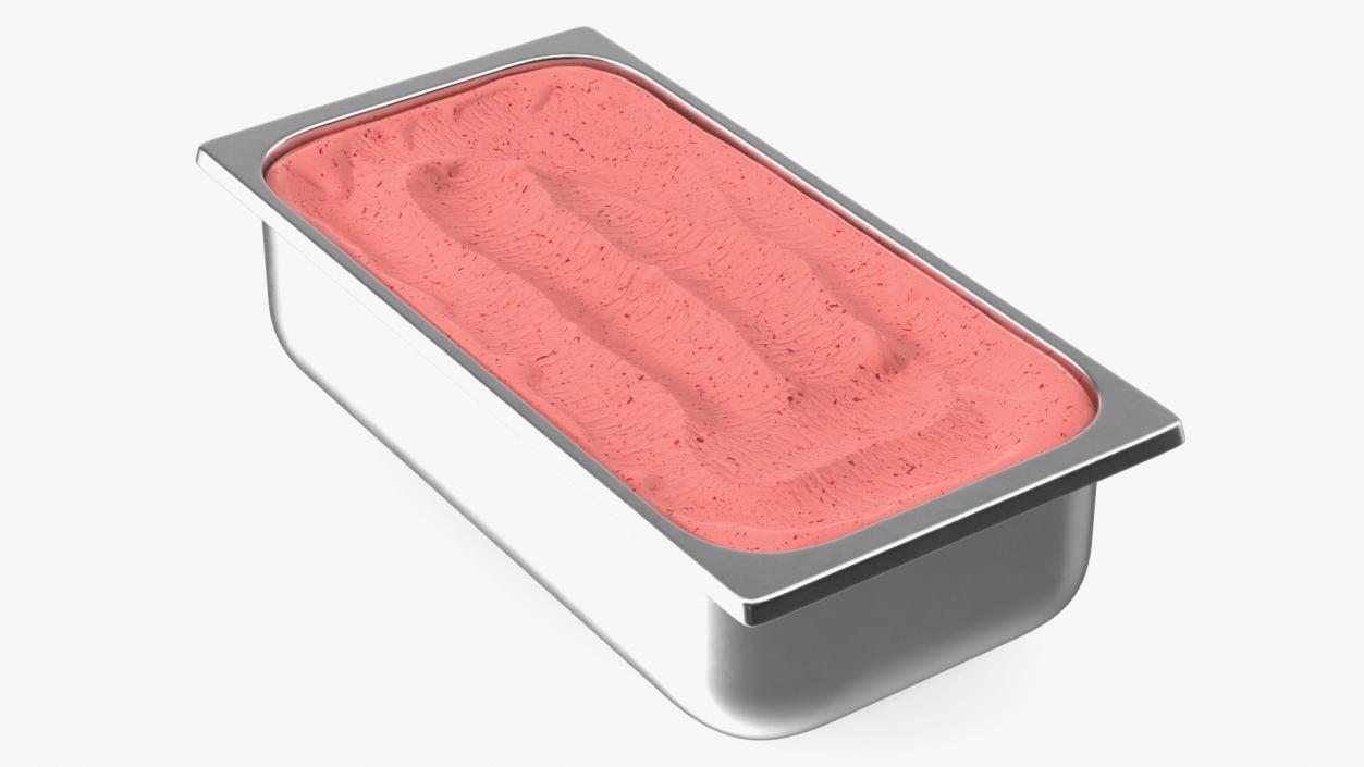 3D model Strawberry Ice Cream Tray