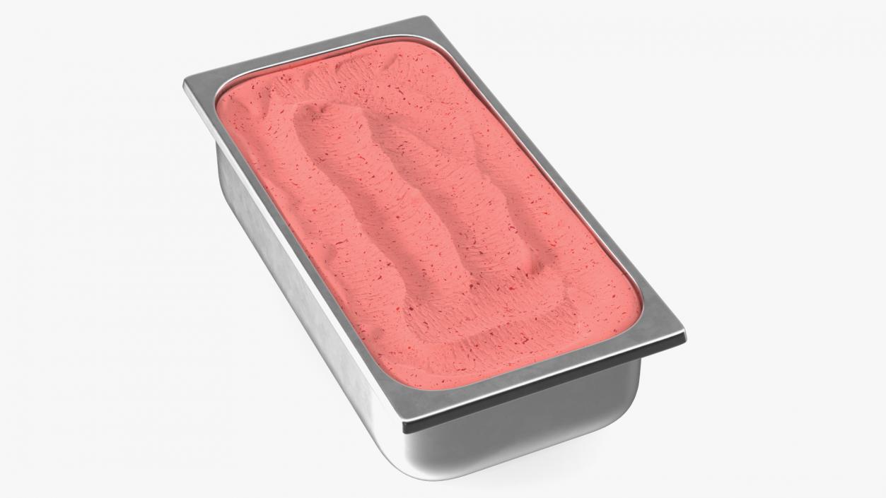 3D model Strawberry Ice Cream Tray