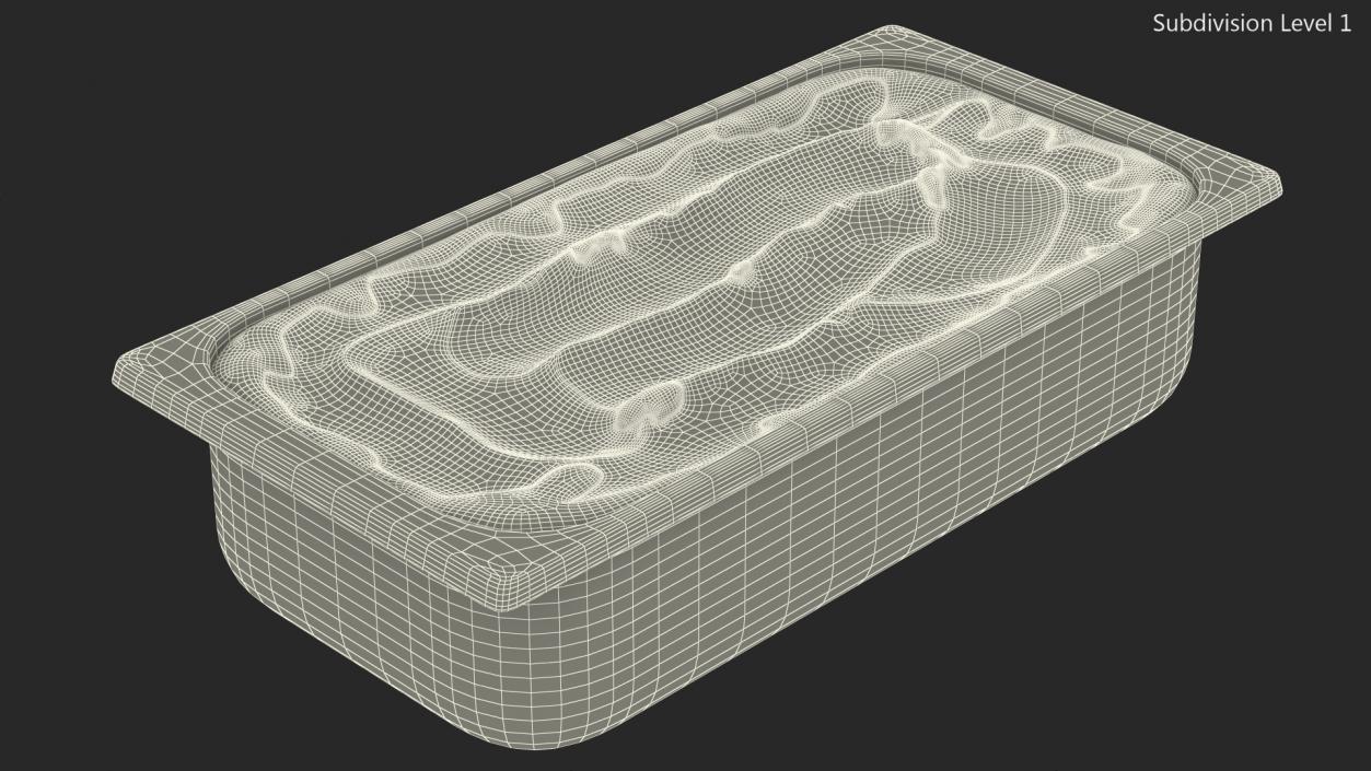 3D model Strawberry Ice Cream Tray