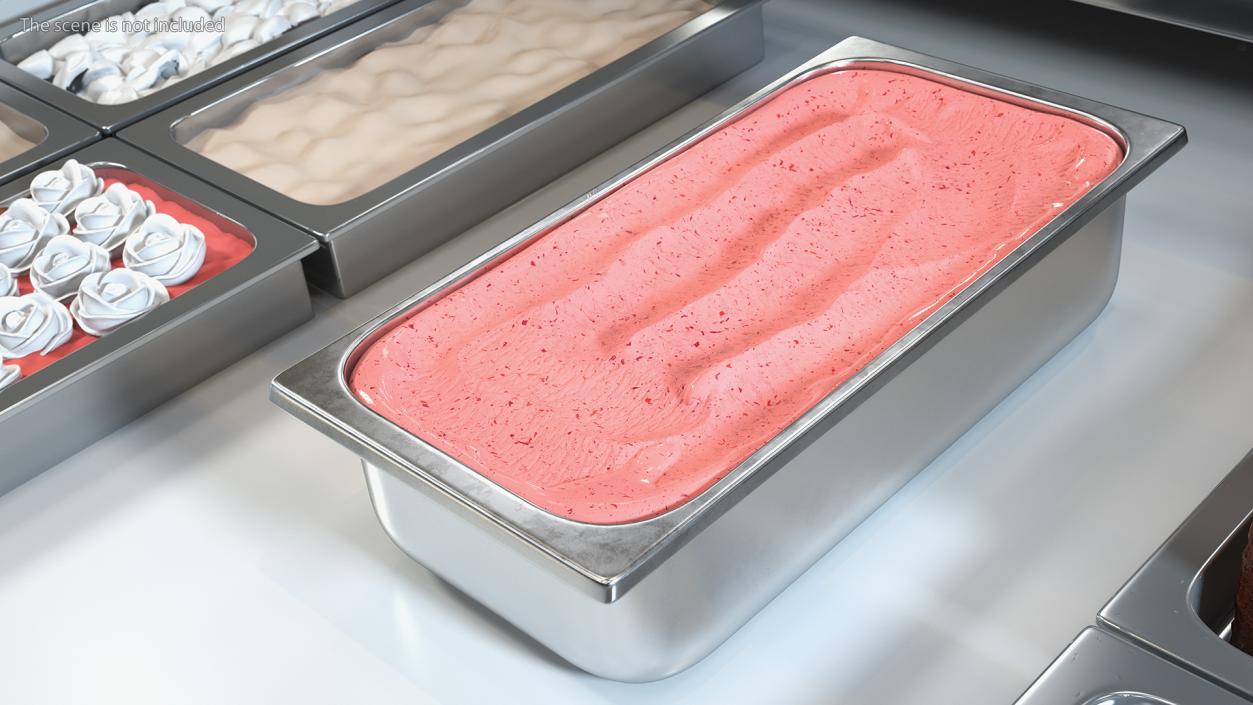 3D model Strawberry Ice Cream Tray