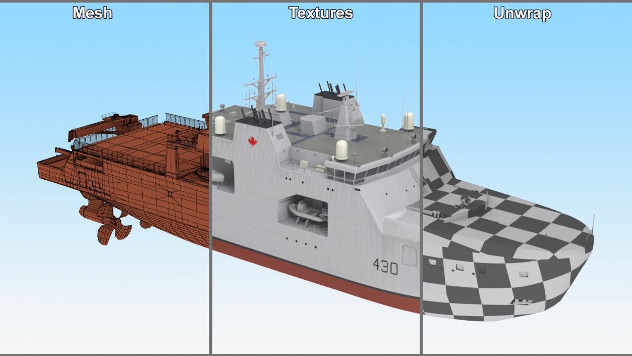 3D Harry DeWolf-Class Offshore Patrol Vessel