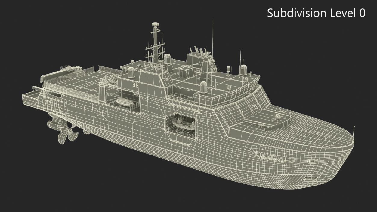 3D Harry DeWolf-Class Offshore Patrol Vessel