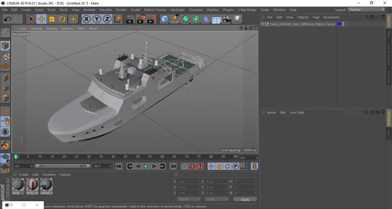 3D Harry DeWolf-Class Offshore Patrol Vessel