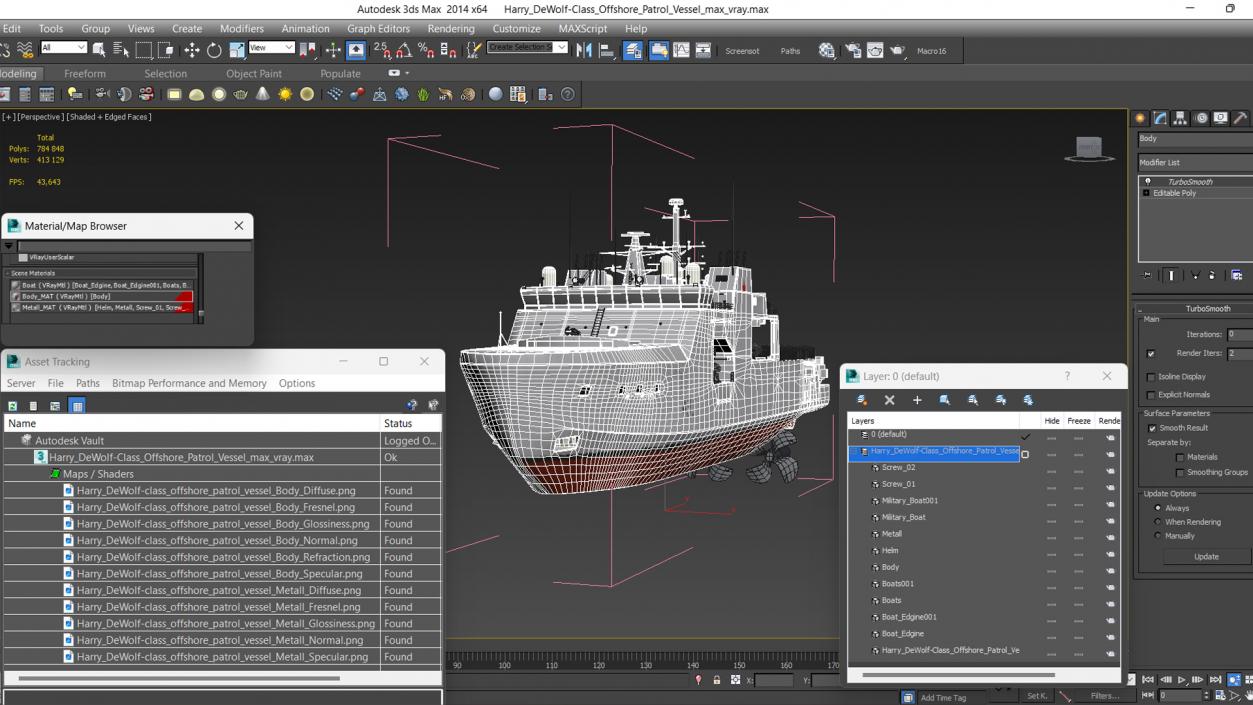 3D Harry DeWolf-Class Offshore Patrol Vessel