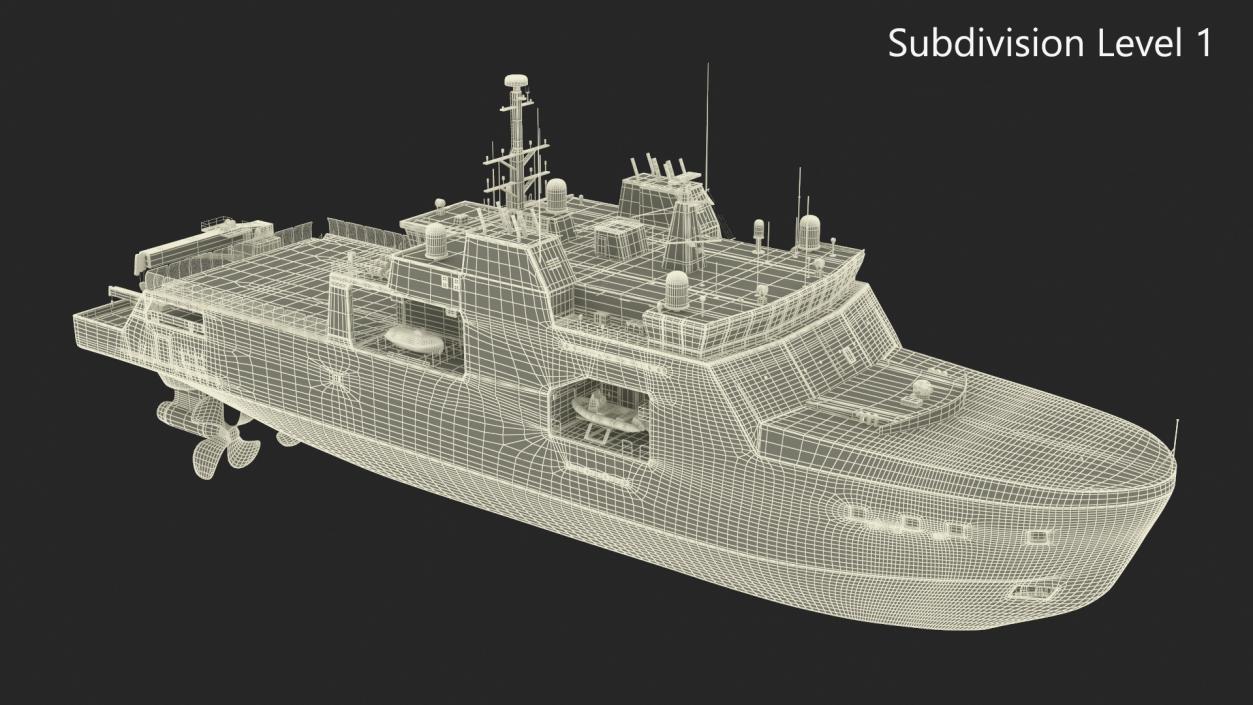 3D Harry DeWolf-Class Offshore Patrol Vessel