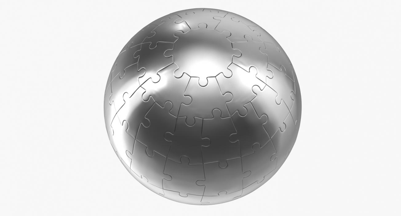 Chrome Globe Puzzle 3D model