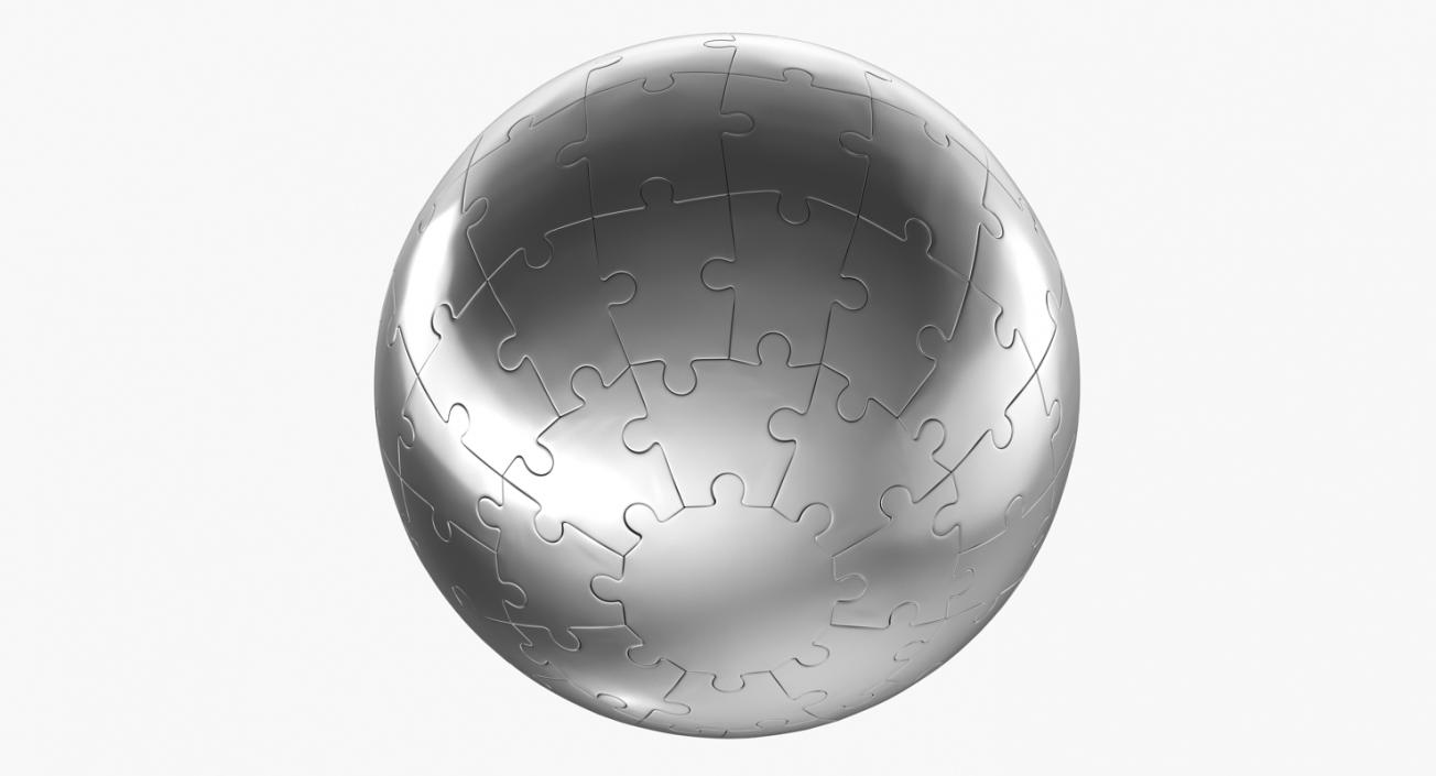 Chrome Globe Puzzle 3D model