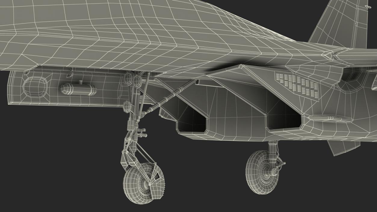 3D Russian Jet Aeroplane Sukhoi Su-27 Flanker Rigged for Maya model