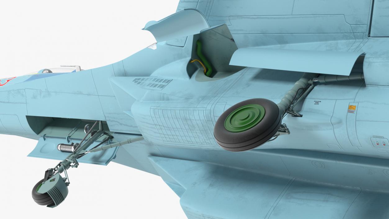 3D Russian Jet Aeroplane Sukhoi Su-27 Flanker Rigged for Maya model