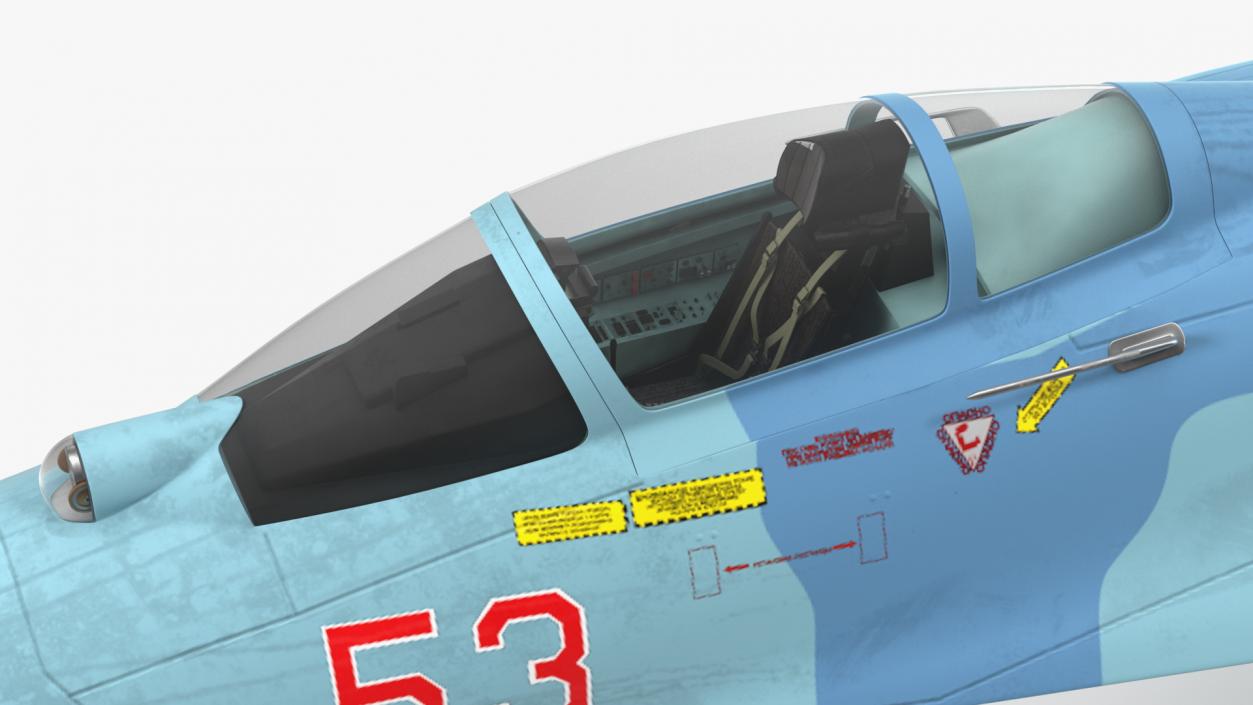 3D Russian Jet Aeroplane Sukhoi Su-27 Flanker Rigged for Maya model