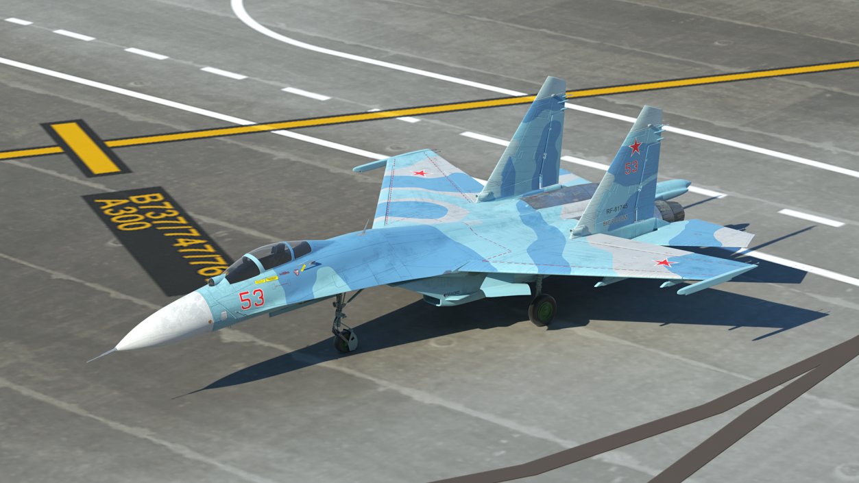 3D Russian Jet Aeroplane Sukhoi Su-27 Flanker Rigged for Maya model