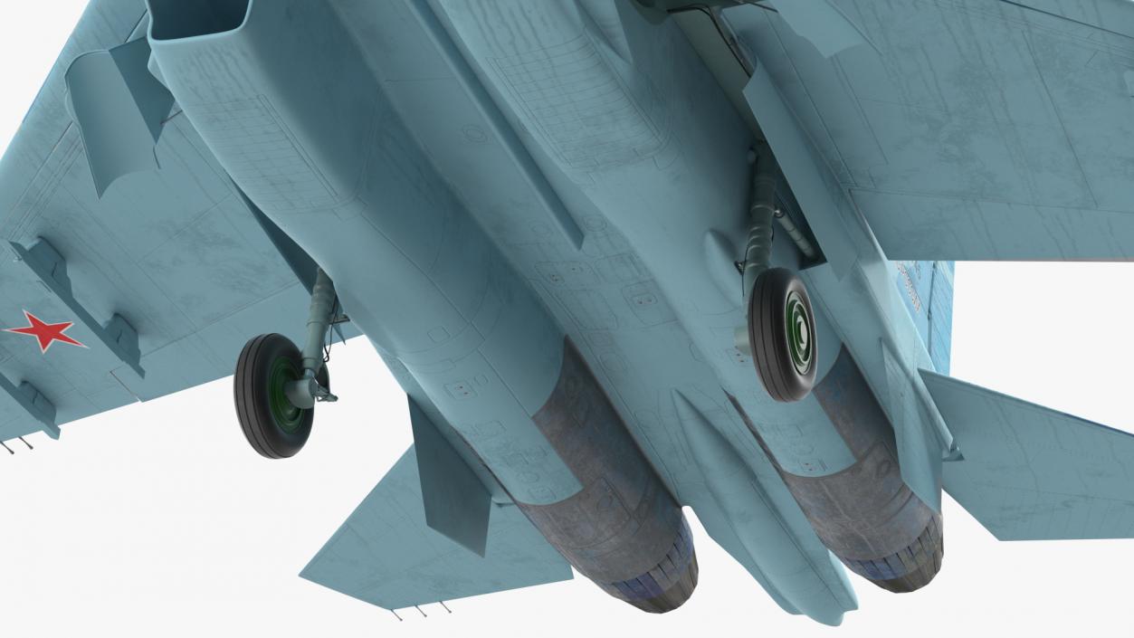 3D Russian Jet Aeroplane Sukhoi Su-27 Flanker Rigged for Maya model