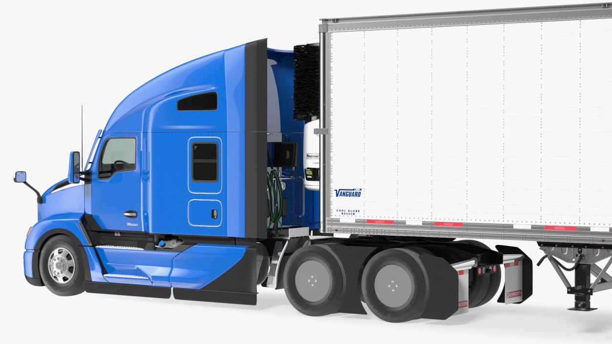 3D Kenworth Truck with Vanguard Reefer Trailer model