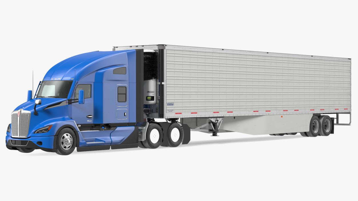 3D Kenworth Truck with Vanguard Reefer Trailer model