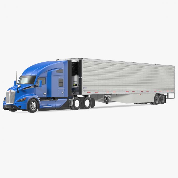 3D Kenworth Truck with Vanguard Reefer Trailer model