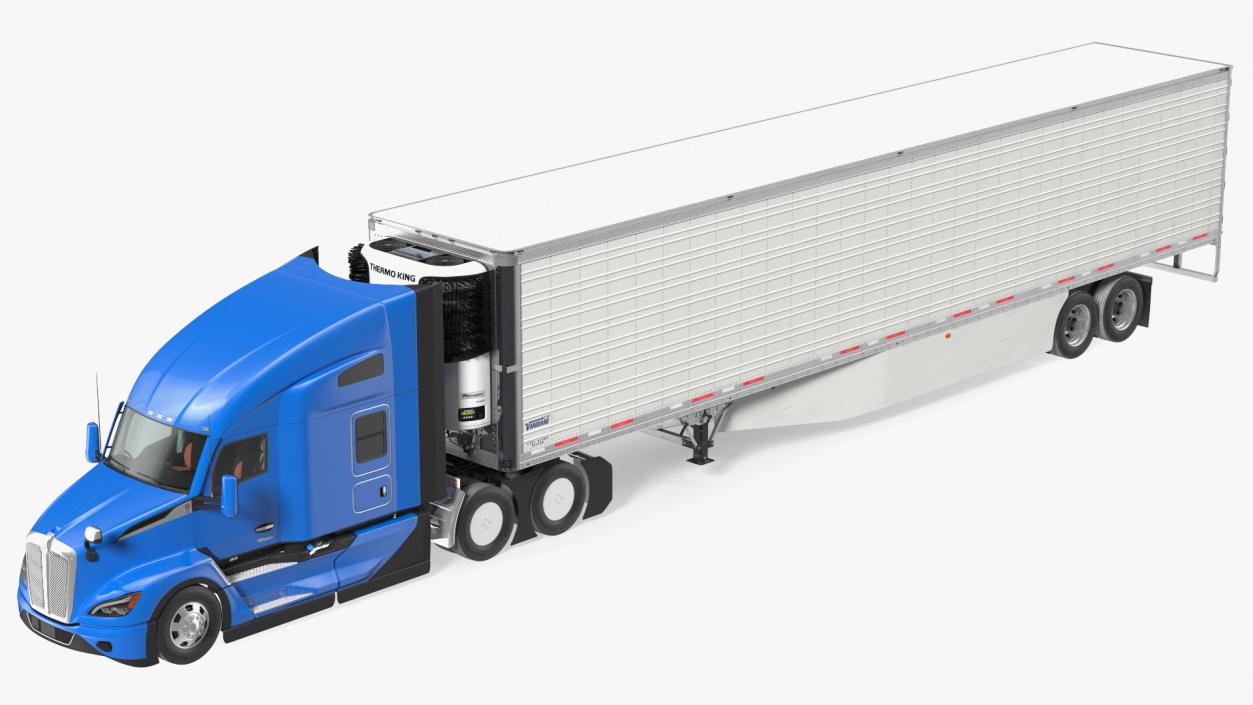 3D Kenworth Truck with Vanguard Reefer Trailer model