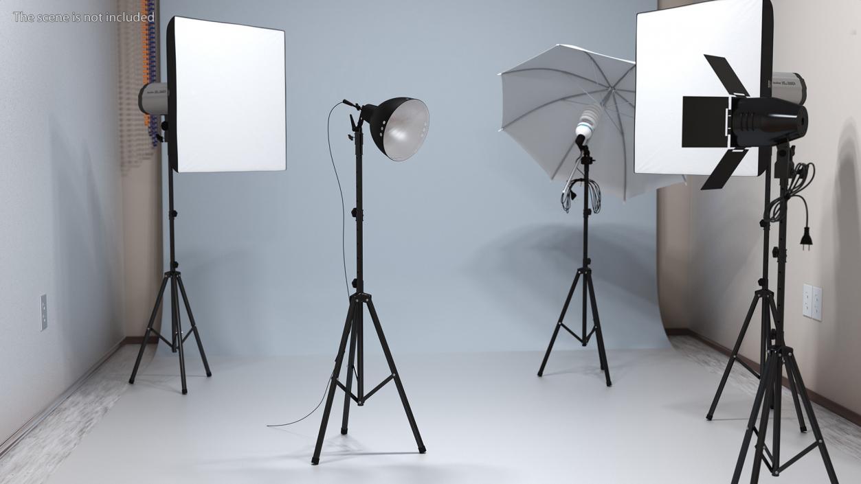 3D Photo Studio Equipment Collection model