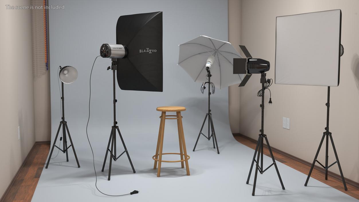 3D Photo Studio Equipment Collection model