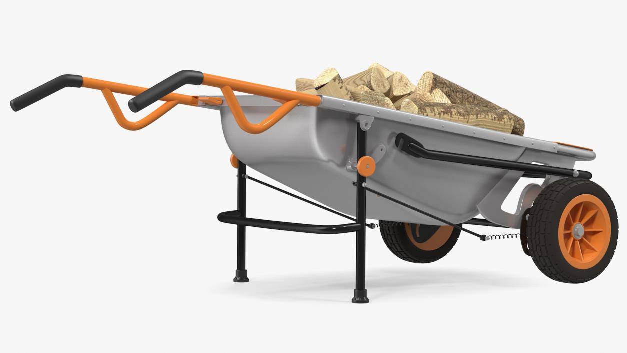 WORX Aerocart 8in1 Wheelbarrow Yard Cart with Firewood 3D model