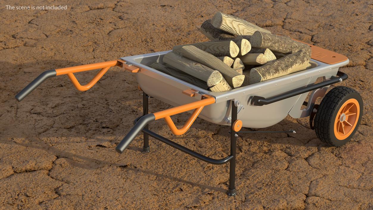 WORX Aerocart 8in1 Wheelbarrow Yard Cart with Firewood 3D model