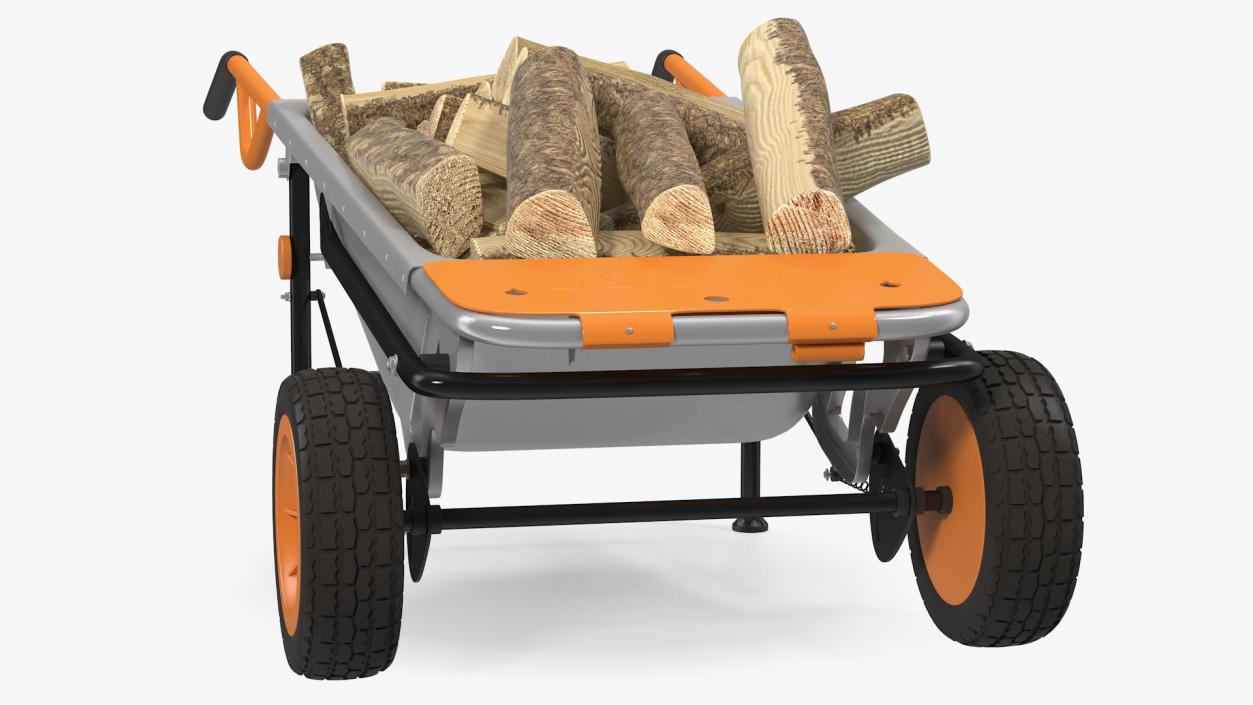 WORX Aerocart 8in1 Wheelbarrow Yard Cart with Firewood 3D model