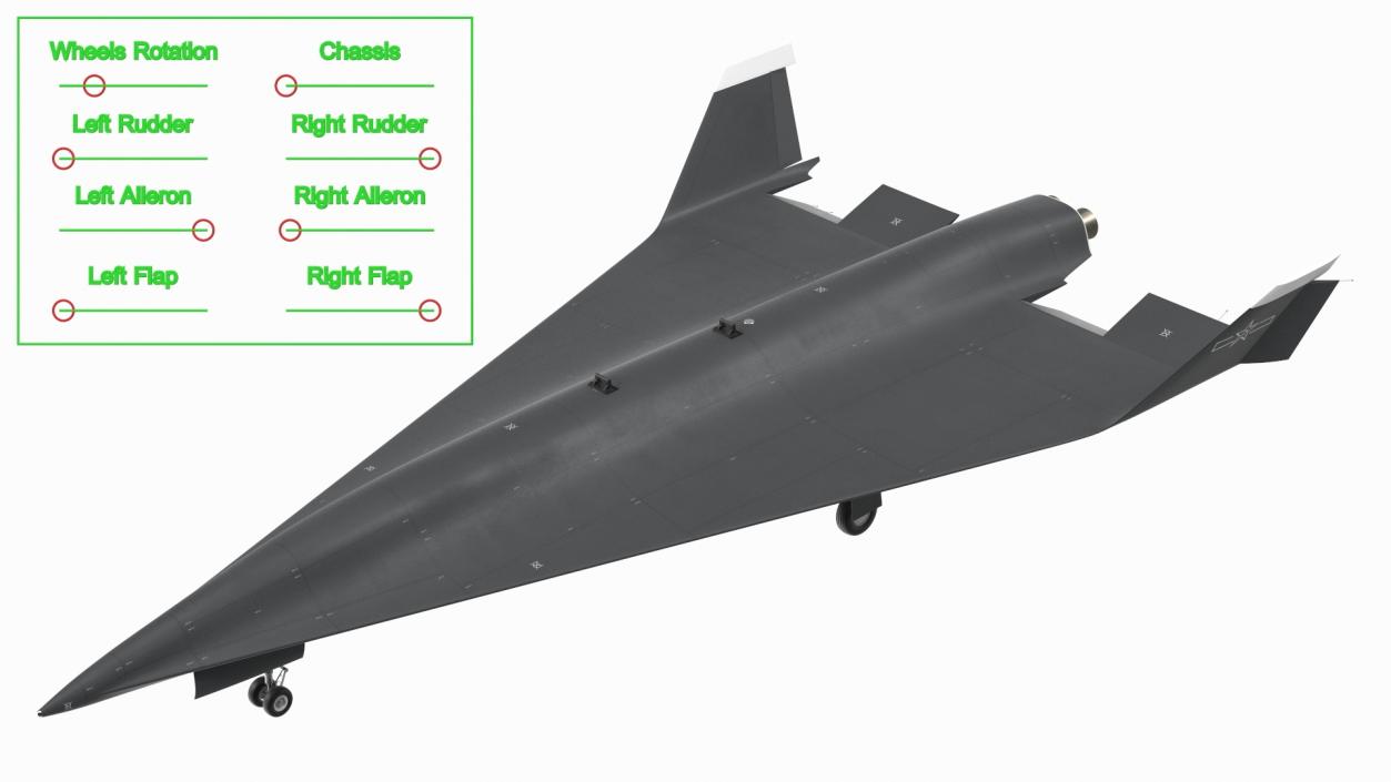 WZ 8 China Supersonic Drone Rigged 3D model