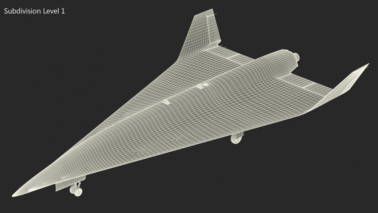 WZ 8 China Supersonic Drone Rigged 3D model