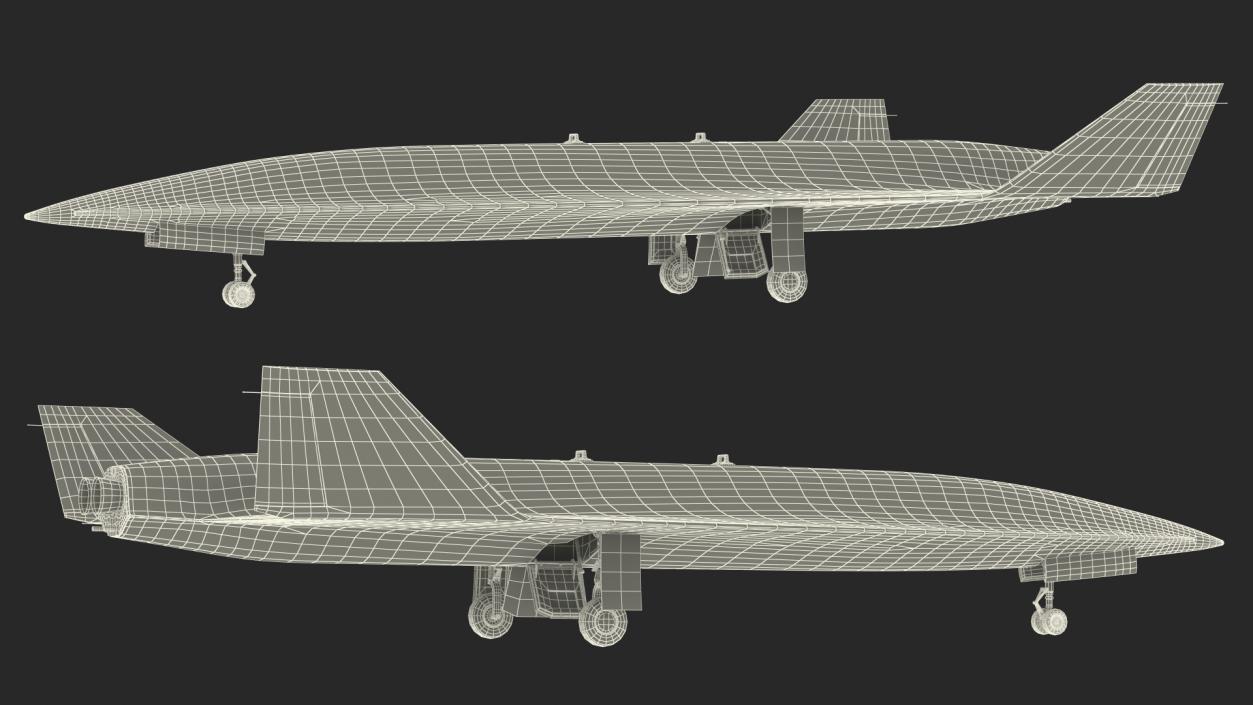 WZ 8 China Supersonic Drone Rigged 3D model