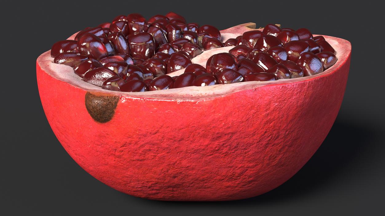 Cross Section Of Pomegranate Fruit 3D model