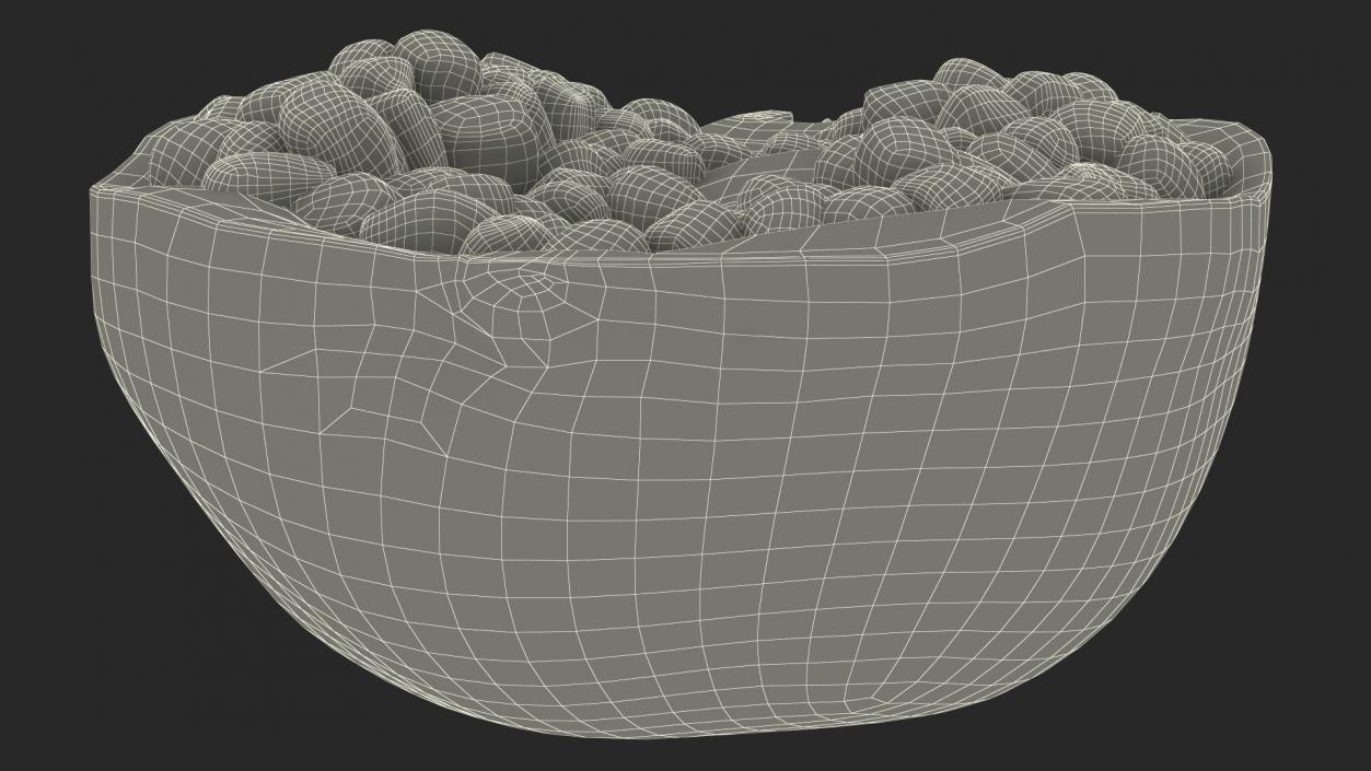 Cross Section Of Pomegranate Fruit 3D model