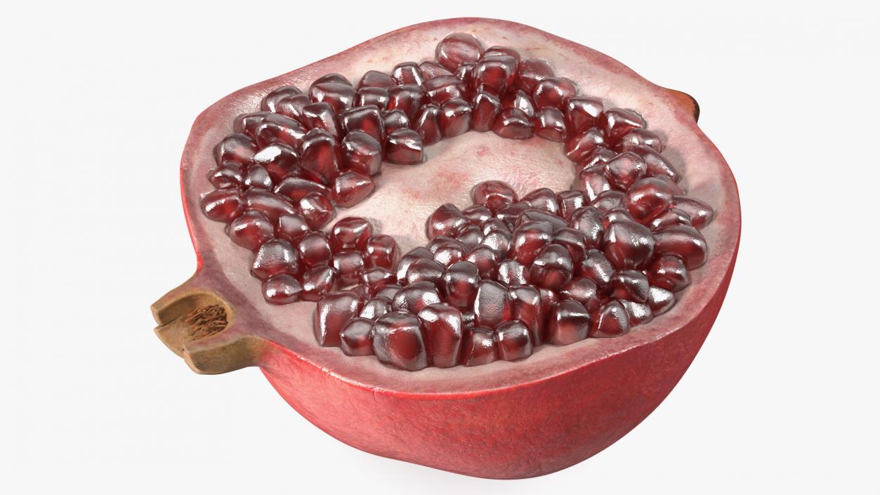 Cross Section Of Pomegranate Fruit 3D model