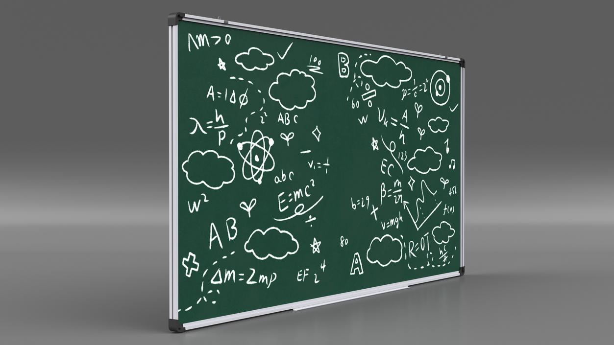 3D model School chalkboard painted