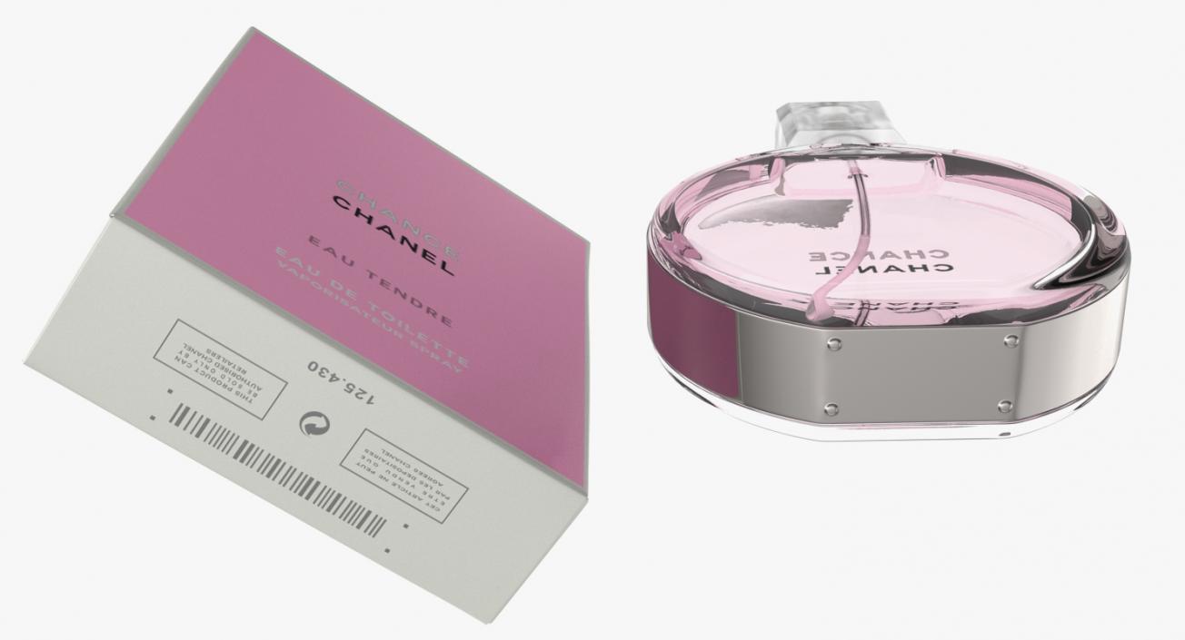 3D model Parfum Chanel Chance Eau Tendre with Box