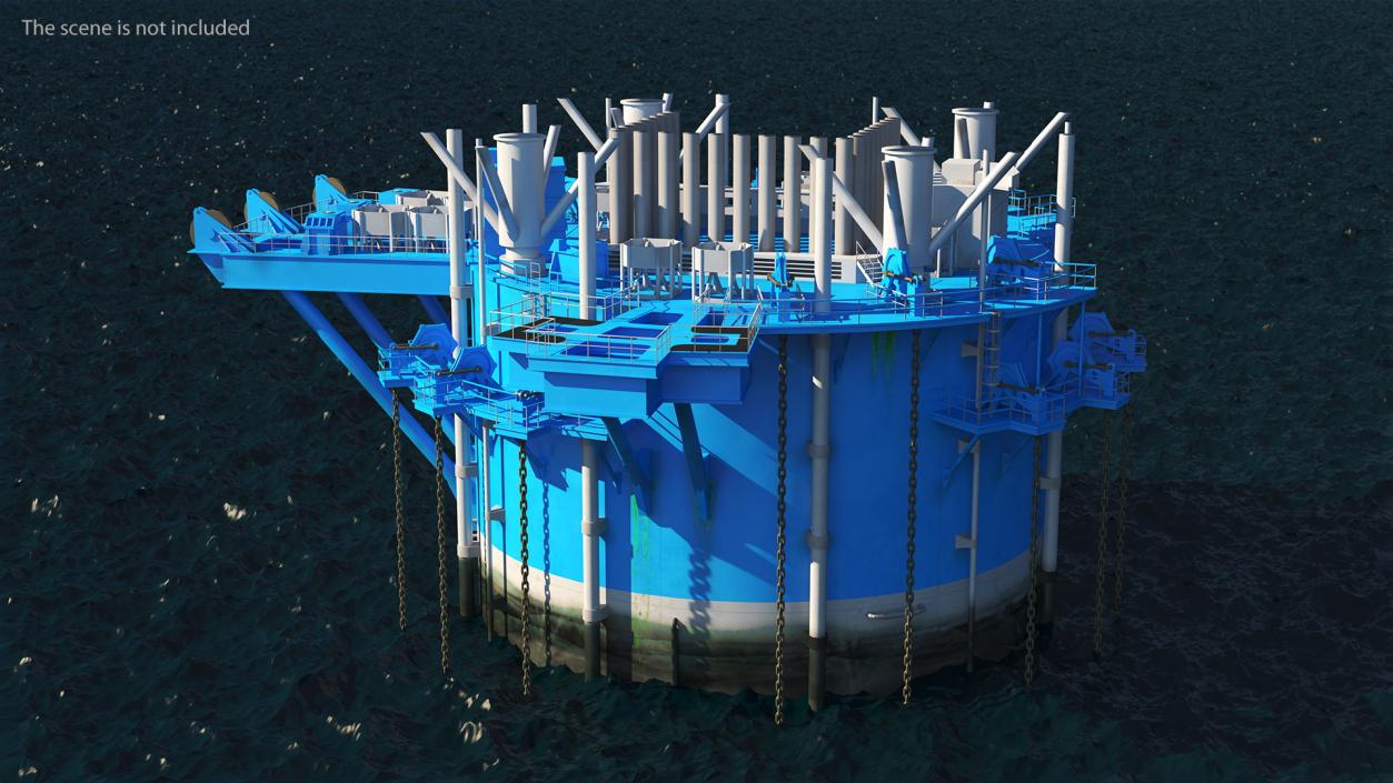 3D Deepwater Oil Platform Mount model