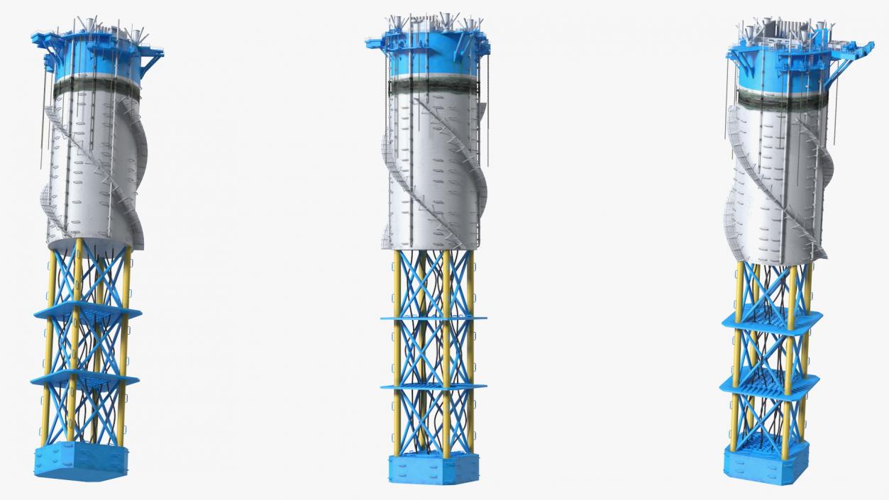 3D Deepwater Oil Platform Mount model