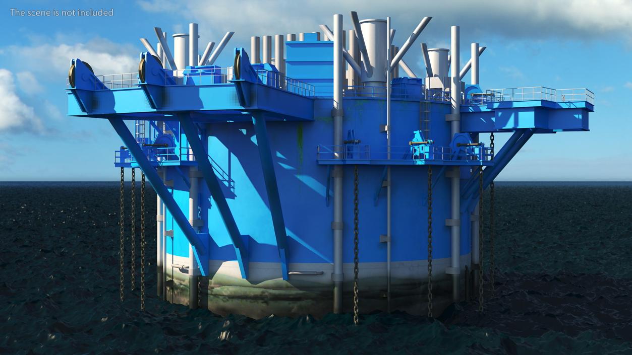 3D Deepwater Oil Platform Mount model